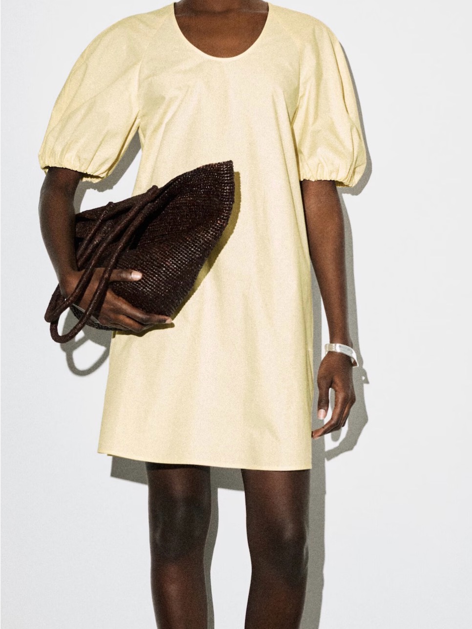 Cos Puff Sleeve Cotton Mini Dress